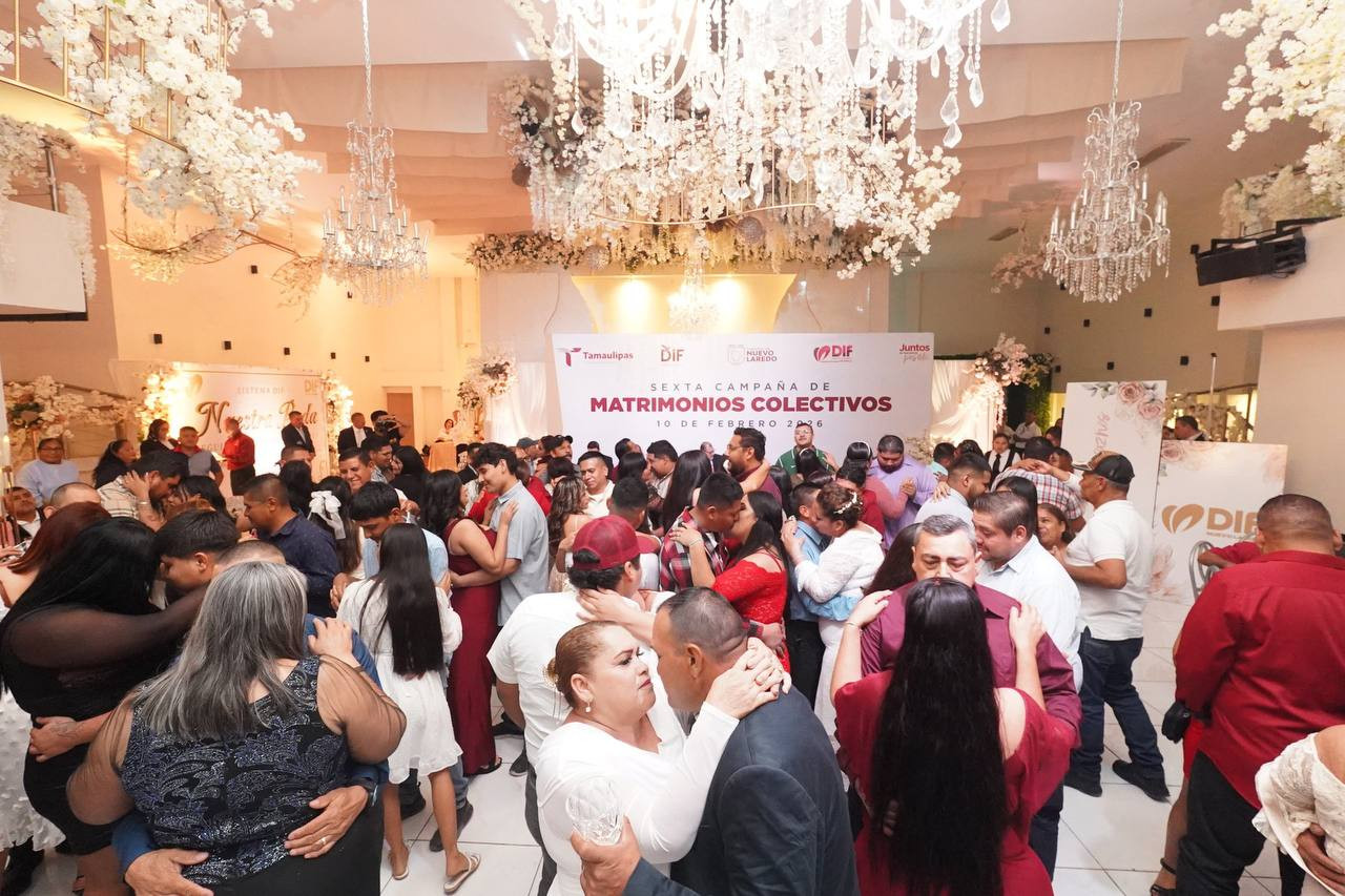 DIF Nuevo Laredo consolida Política Social con 117 matrimonios en campaña de bodas colectivas 2026
