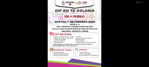 Invita DIF-Reynosa a brigada en la colonia Jacinto López