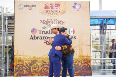 Celebraron Alcaldes Carlos Peña Ortiz y Sergio Coronado Jr. Tradicional Abrazo binacional Reynosa-Hidalgo