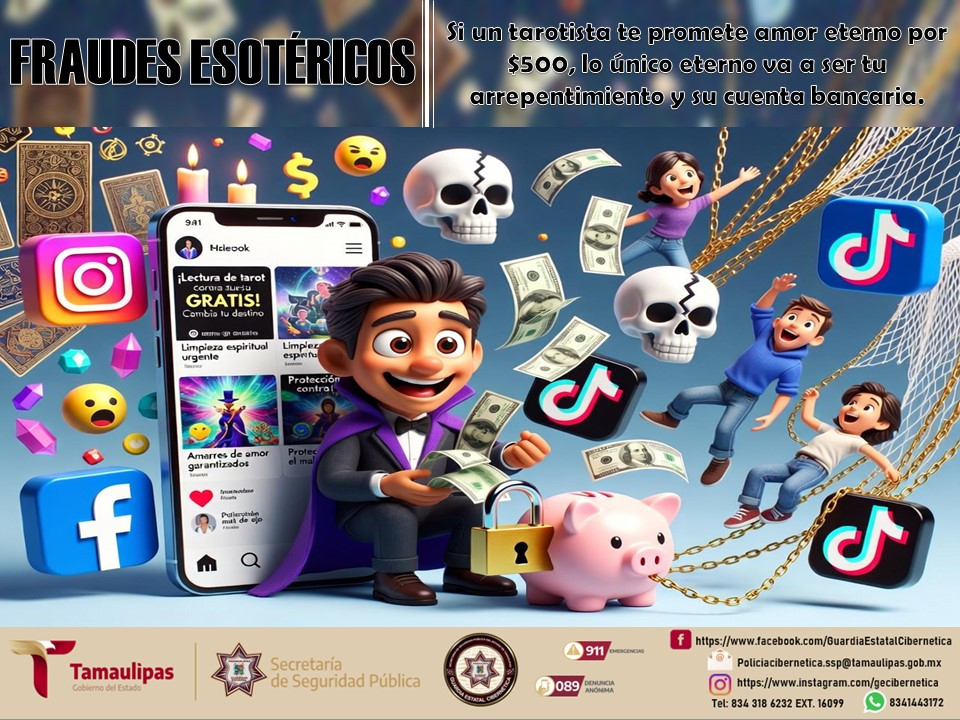 Advierten fraudes cibernéticos por “trabajos esotéricos”