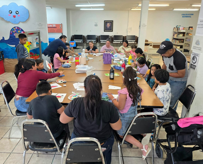 Aprenden artes plásticas usuarios de las bibliotecas públicas de Nuevo Laredo