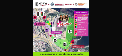 Día de las Madres, identifica áreas de acceso y estacionamiento del Polideportivo