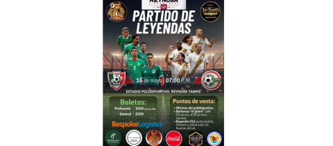 Invita el Gobierno de Reynosa al juego de leyendas en el Polideportivo