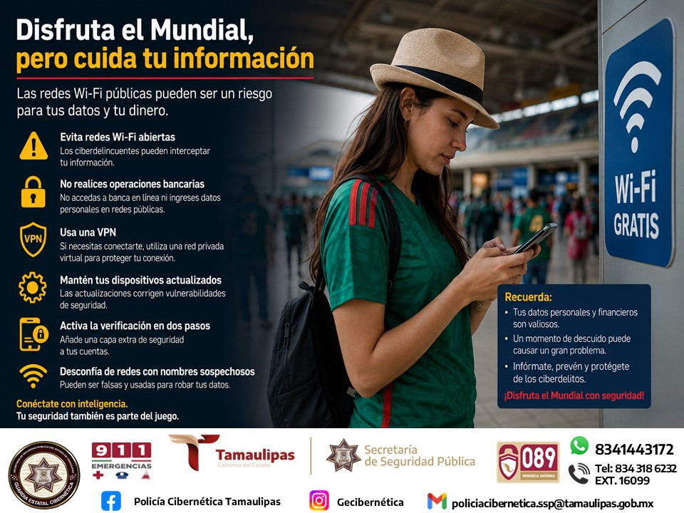 SSPT emite recomendaciones para evitar robo de información en redes Wi-Fi abiertas