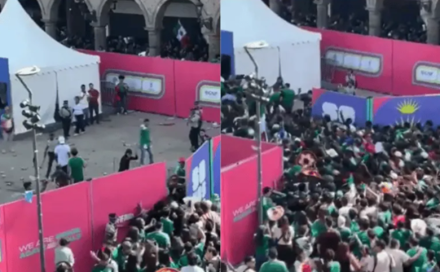 Portazo en el FIFA Fan Fest de Guadalajara: aficionados derriban vallas para ver el México vs Corea del Sur