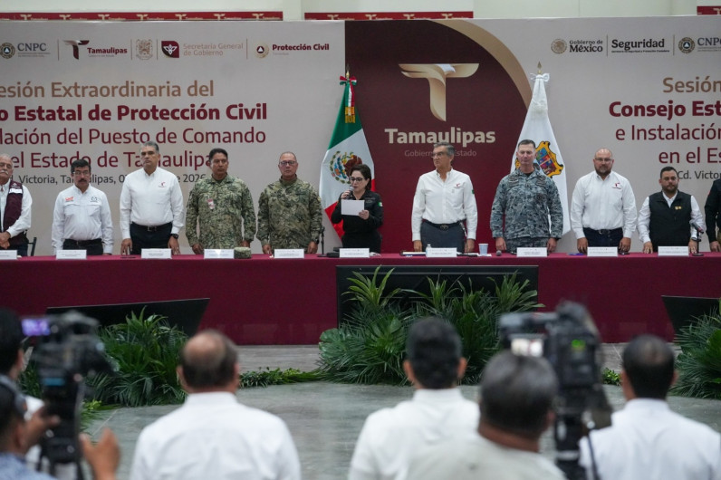 Participa rector de la UAT, Dámaso Anaya, en la instalación del Puesto de Comando Interinstitucional contra Ciclones