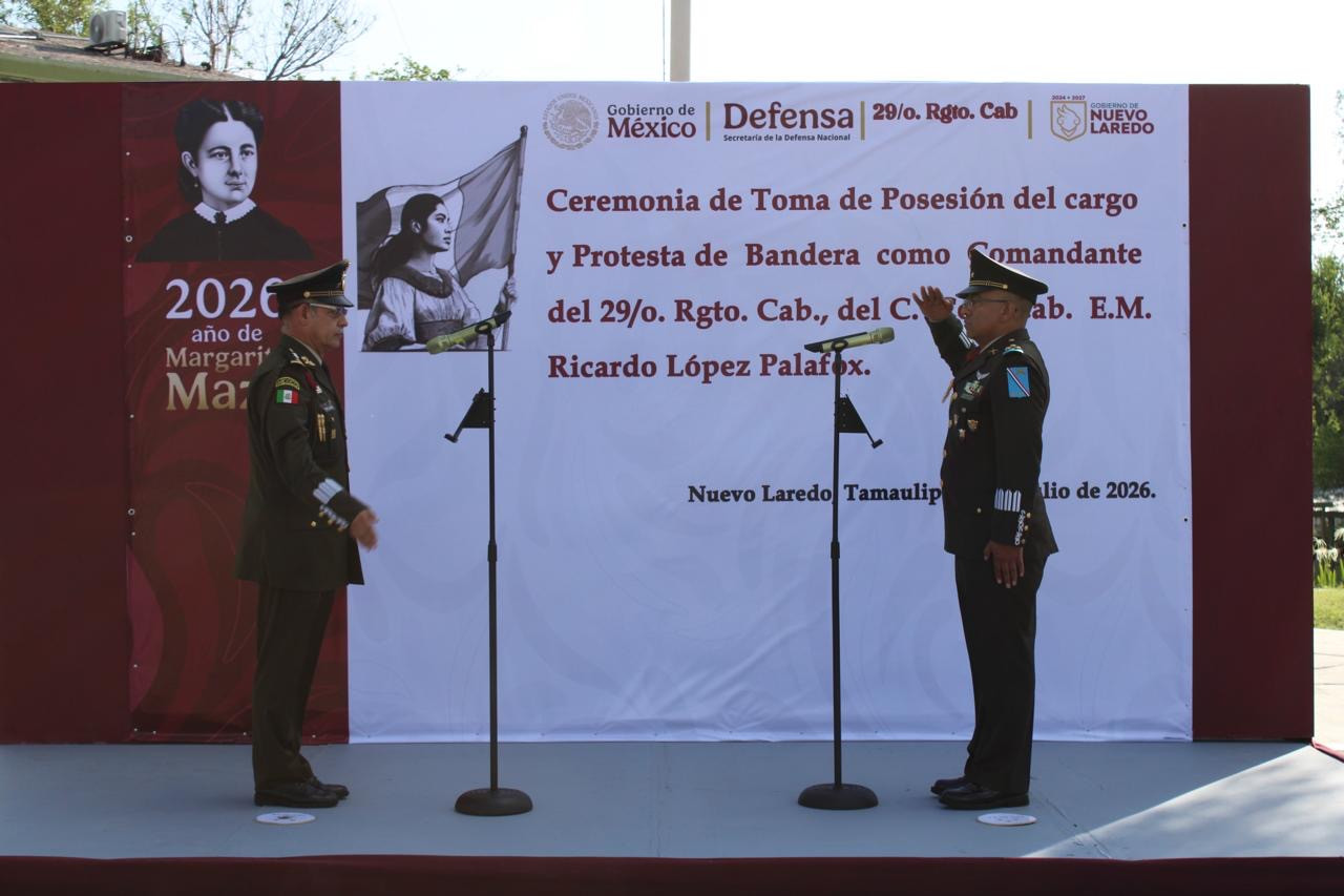 Asume el Coronel Palafox la comandancia del 29 Regimiento de Caballería