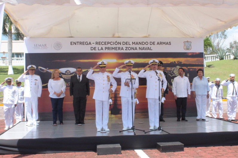 Primera zona naval realiza entrega-recepción del mando de armas