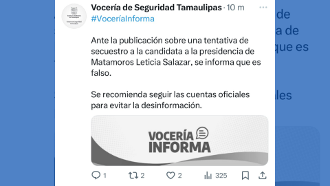 Lety Salazar detiene su campaña por situación de riesgo 