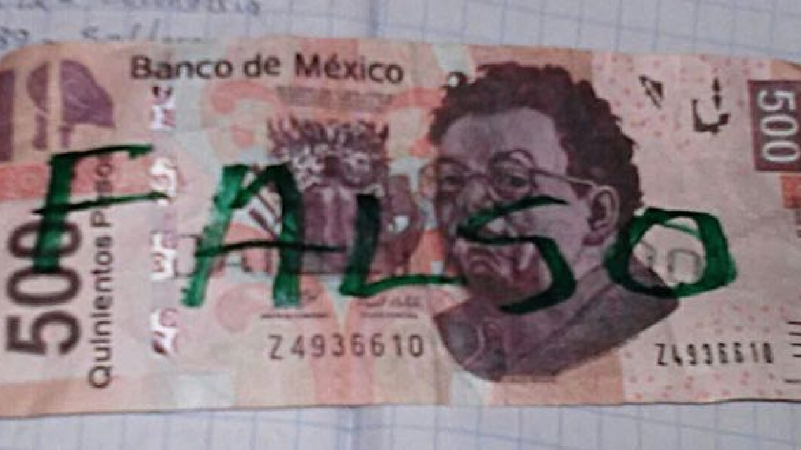 Circulan billetes falsos de 500 pesos en el sur de Tamaulipas