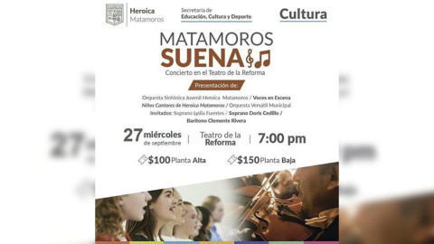 Invitan a concierto “Matamoros suena”