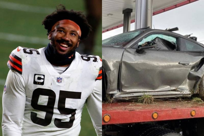 Myles Garrett sufrió accidente automovilístico