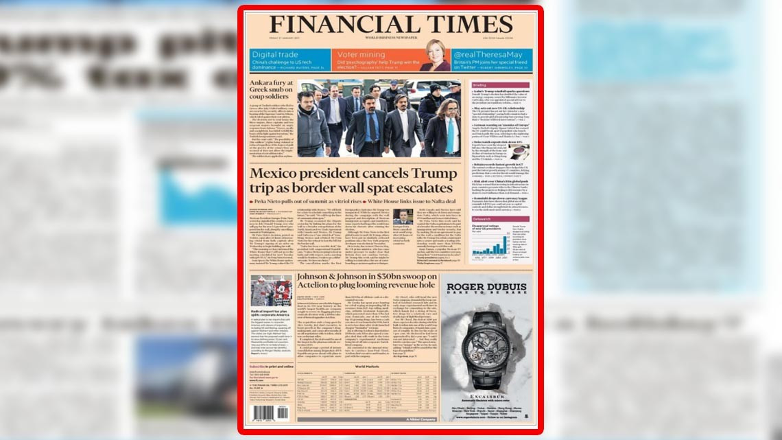 Prensa internacional muestra solidaridad con México