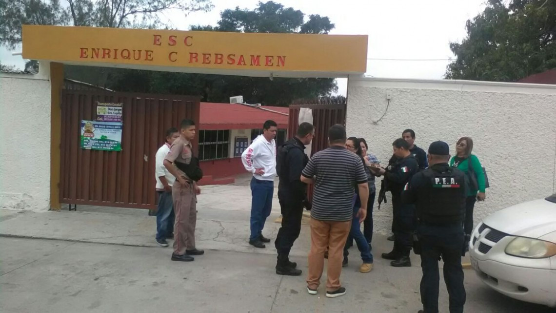 Amenaza de bomba en escuela y kinder primaria Enrique Rebsamen