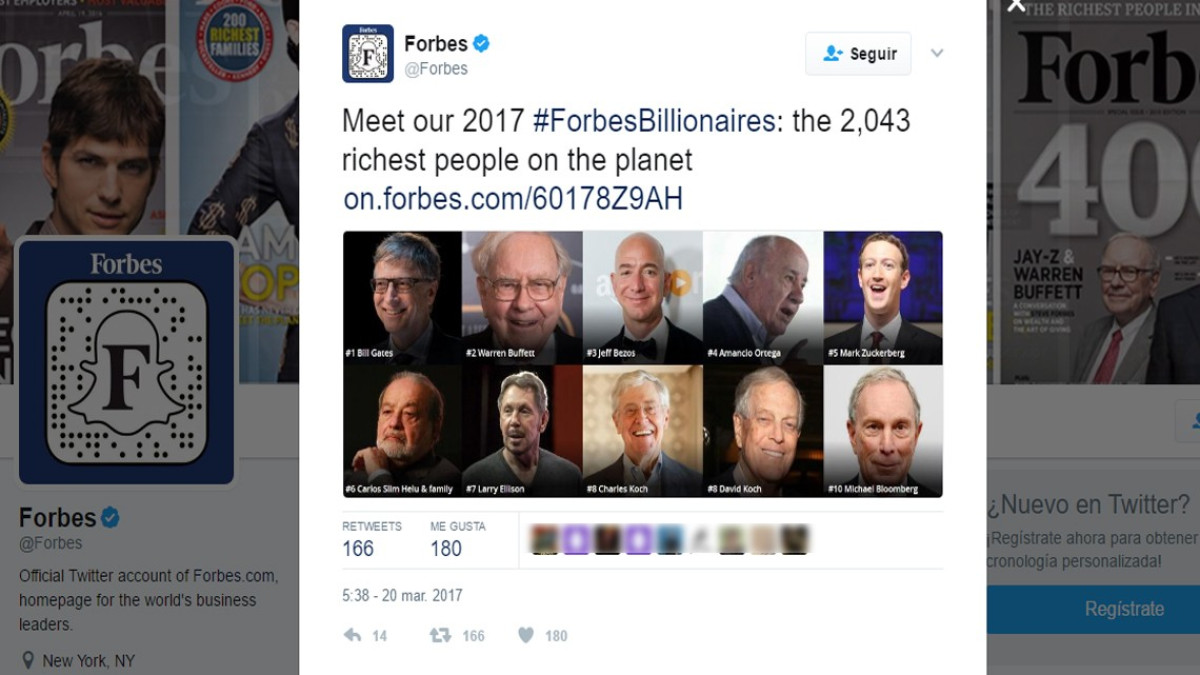 Bill Gates sigue a la cabeza de los más ricos de Forbes