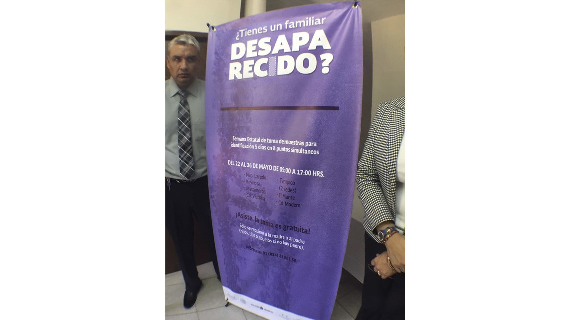 En marcha la semana estatal de toma de muestras de ADN para personas desaparecidas