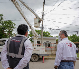 Impulsa Gobierno maderense el mejoramiento del alumbrado público