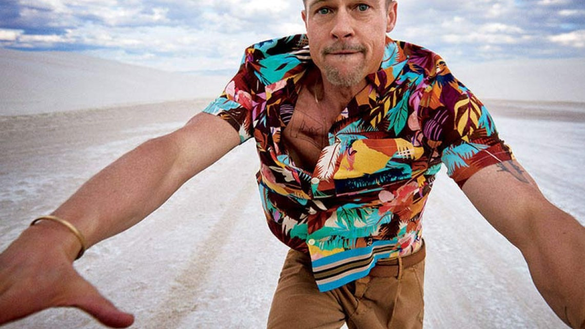Brad Pitt en su primera sesión fotográfica después de su divorcio