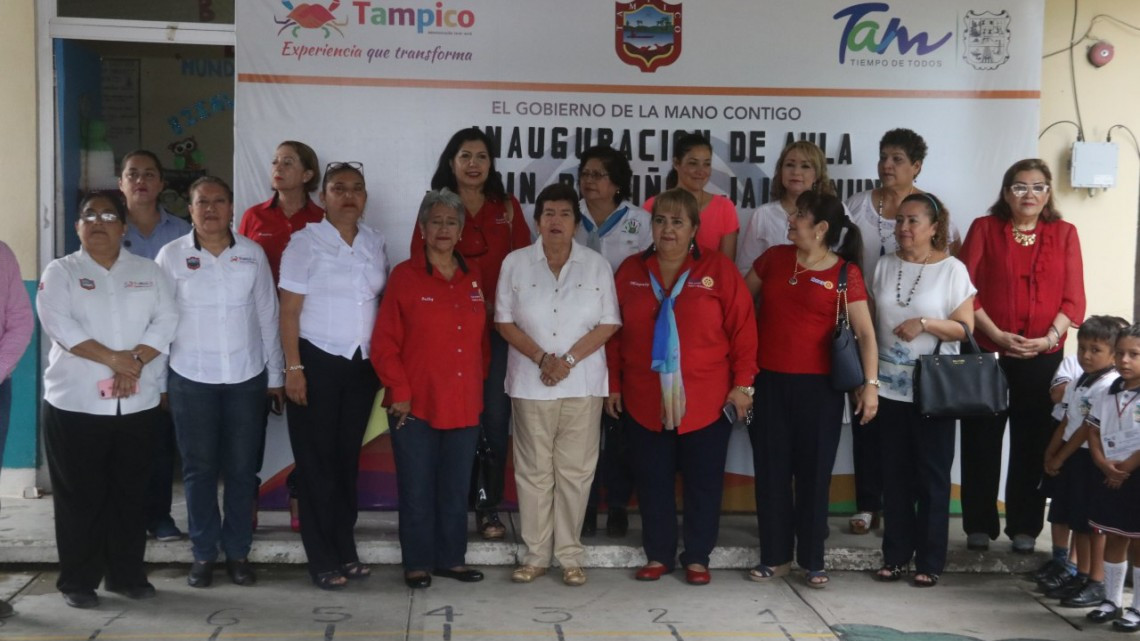 Inaugura gobierno de Tampico aula escolar en jardín de niños “Jaime Nunó”