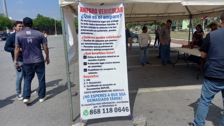 Recolectan firmas contra decomiso de autos en Matamoros