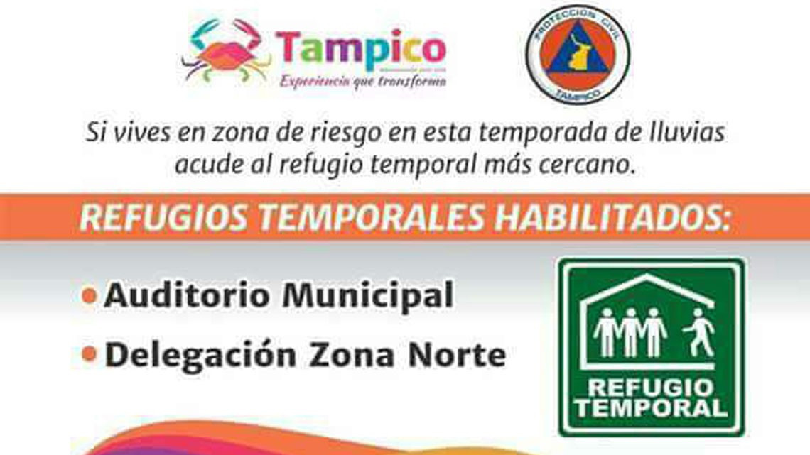 Activan plan de emergencia en sur de Tam. debido a lluvias