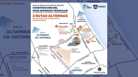Dan a conocer rutas alternas hacia la Playa Norte y Corredor Urbano