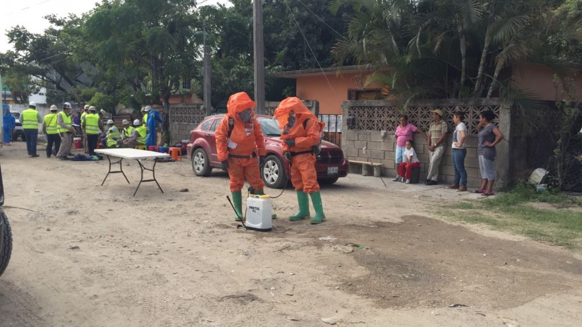Realizan simulacro con la industria y vecinos aledaños a la empresa