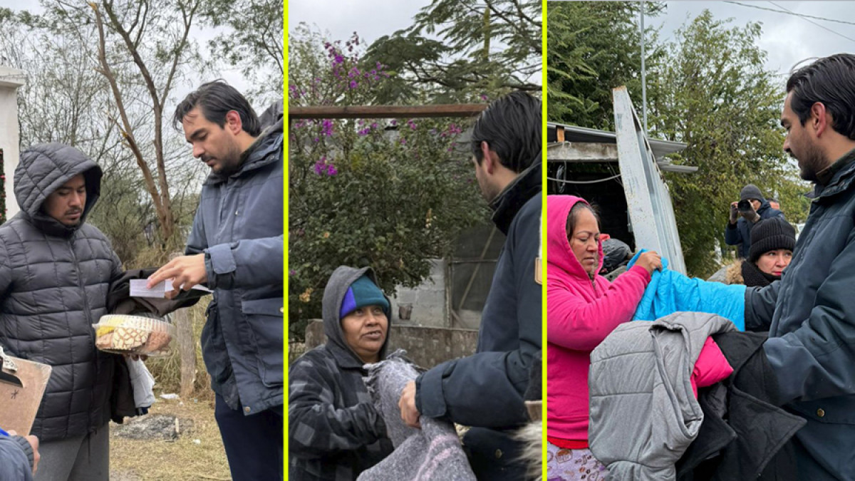 Lleva Carlos Peña Ortiz ayuda a los más vulnerables ante las bajas temperaturas