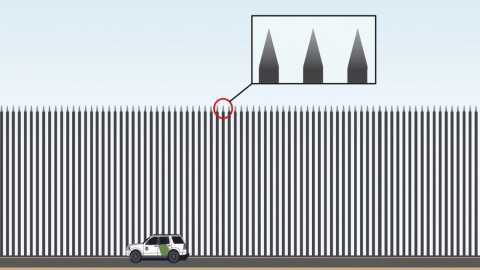 Trump comparte el diseño de muro que quisiera construir