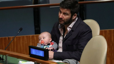 La Primera Ministra de Nueva Zelanda llevó a su bebé a la ONU