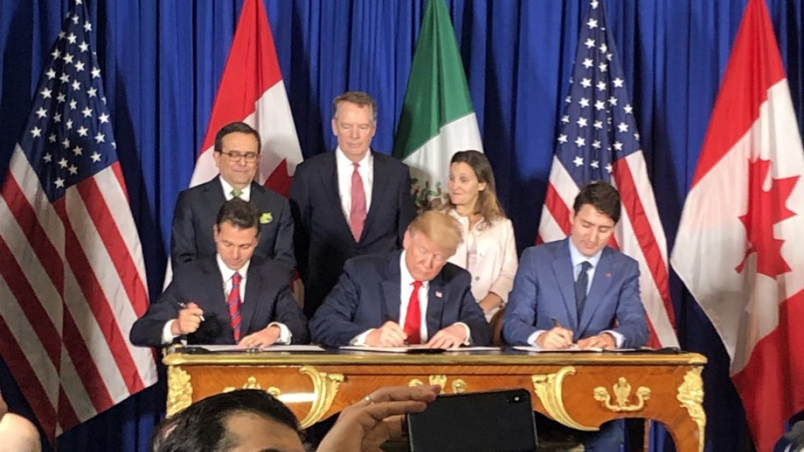 México, Estados Unidos y Canadá firman el T-MEC en la cumbre G20