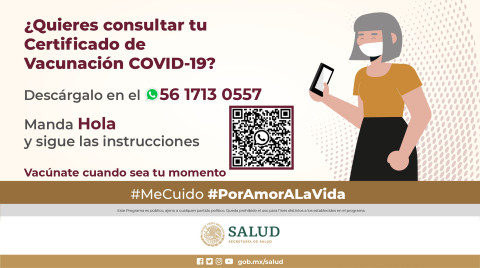 Consigue tu certificado de vacunación COVID-19 ¡Desde tu WhatsApp!