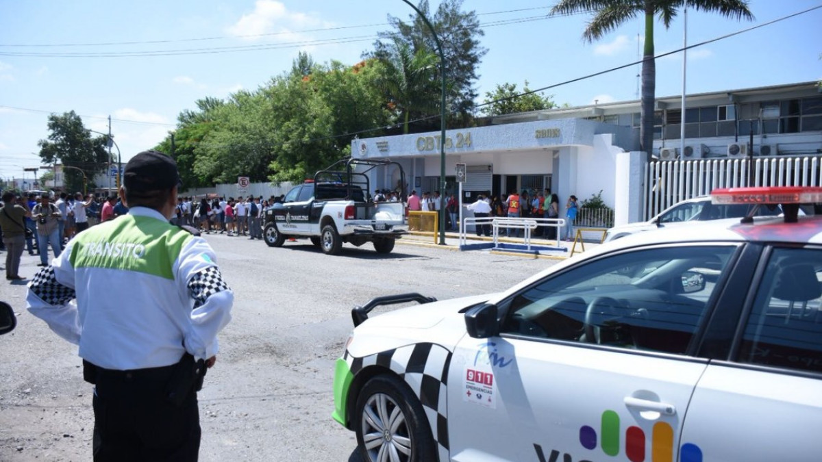 Simulan balacera en CBTIS de Victoria