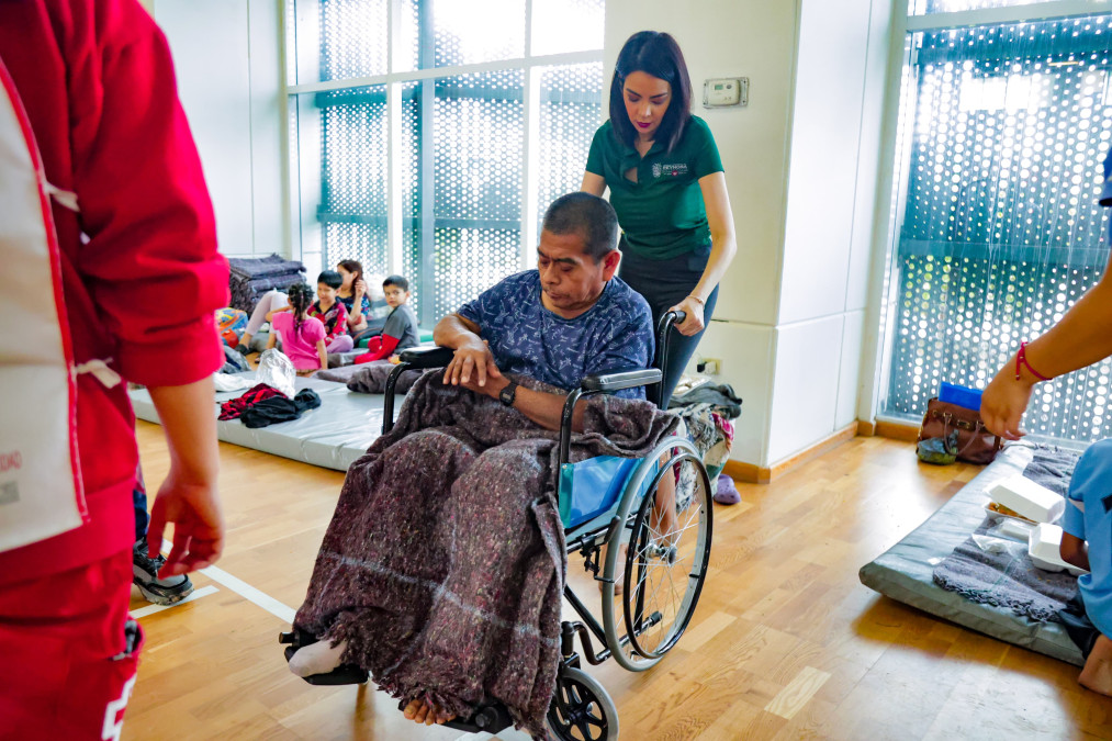 Apoya Polideportivo Reynosa alojamiento temporal