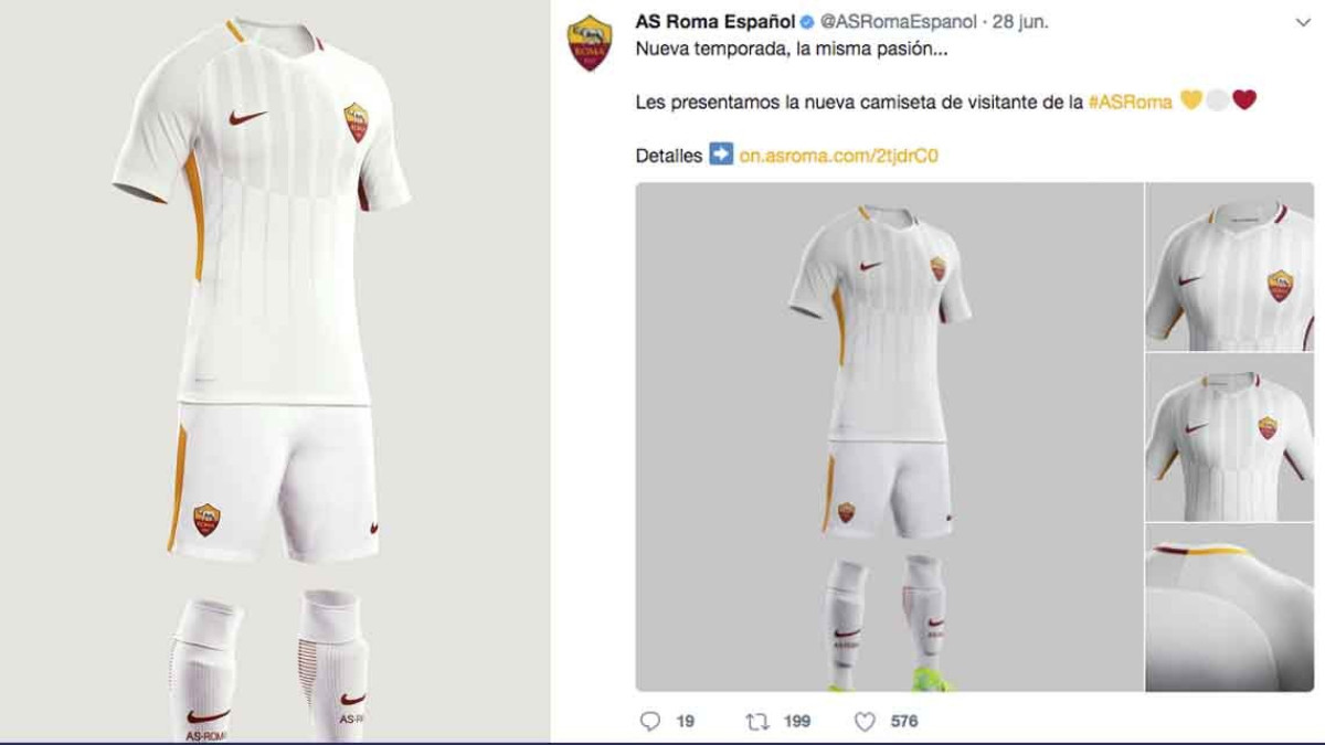El nuevo uniforme de la Roma 
