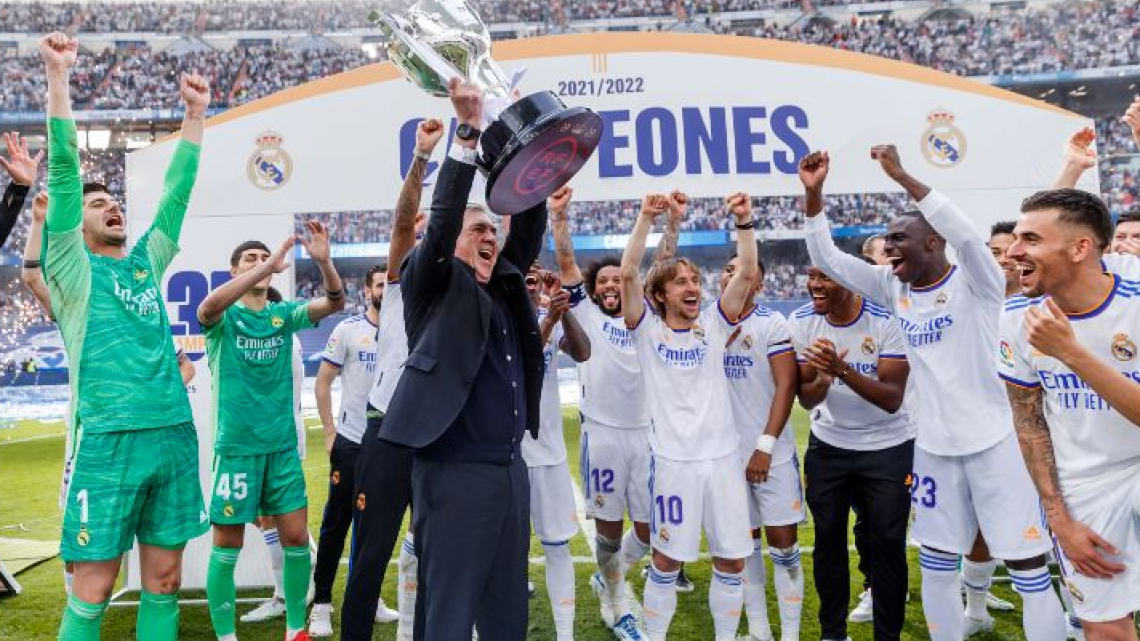 Así festejó el Real Madrid su título 35 de LaLiga