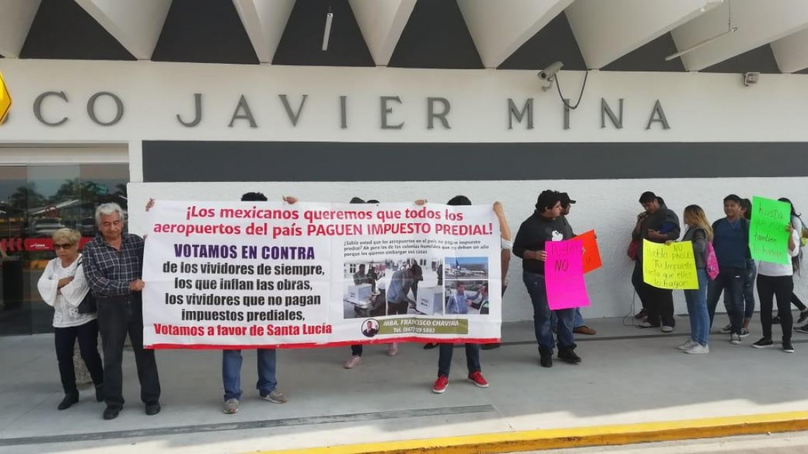 Exigen estudiantes que aeropuerto de Tampico paguen predial 