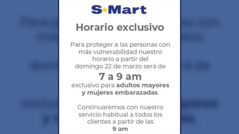 Empacadores mayores de supermercados  permanecerán en sus casas