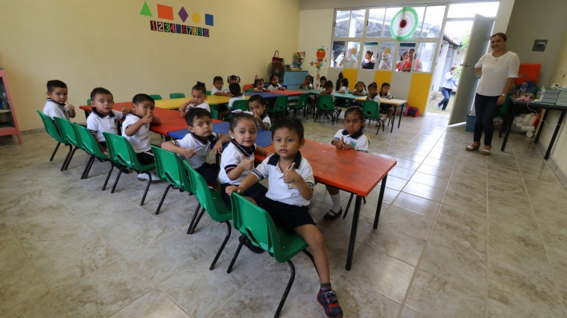 Inaugura gobierno de Tampico aula escolar en jardín de niños “Jaime Nunó”