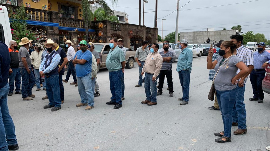 Integrantes del Distrito Riego de Río Bravo se manifiestan contra Conagua