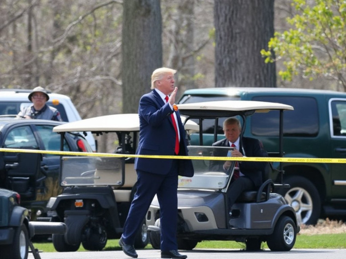 Donald Trump a salvó tras reportes de disparos a su alrededor en Florida