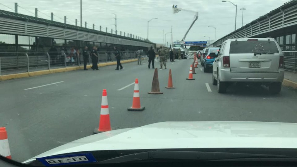Militares estadounidenses refuerzan seguridad en Puente internacional Reynosa - Hidalgo