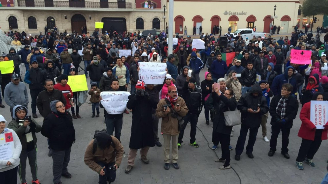 Más de 500 personas marchan contra el gasolinazo en Matamoros