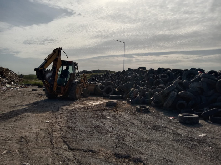 Desazolva Gobierno de Reynosa dren Los Almendros 