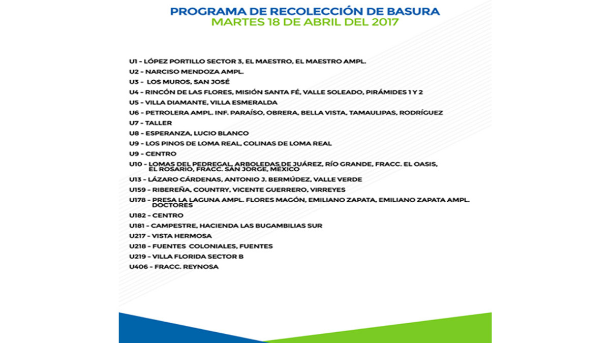 Programa de recolección de basura