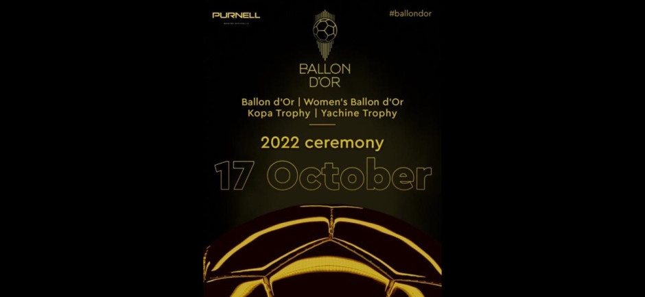 Revelan fecha para la entrega del Balón de Oro 2022
