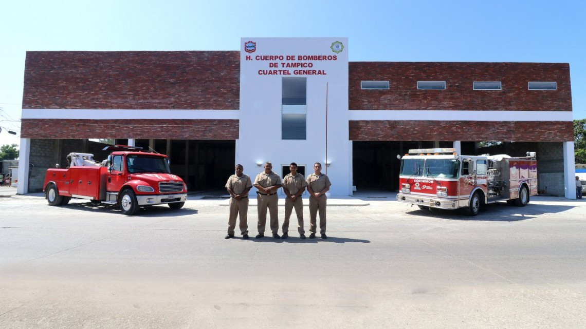 Entrega Magda Peraza nuevo cuartel de Bomberos de Tampico