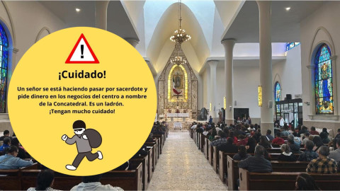 Alertan sobre un falso sacerdote que pide dinero a beneficio de la Concatedral