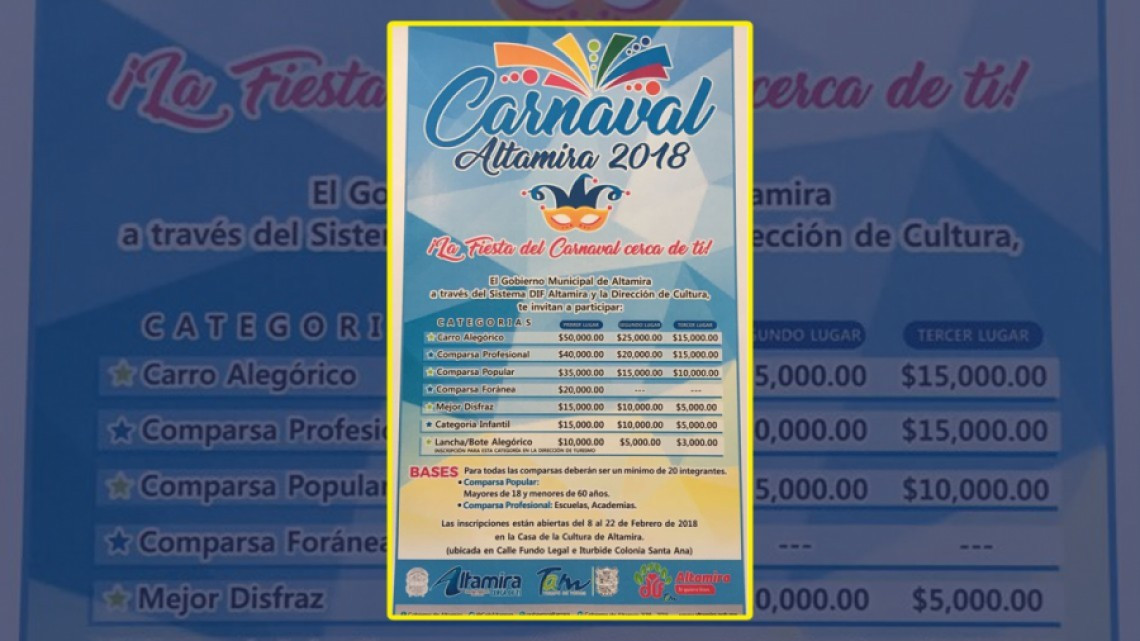Listos para el Carnaval Altamira 2018