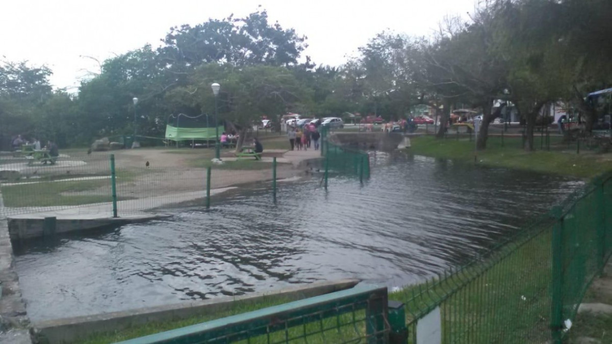 Laguna del Carpintero en Tampico comienza a desbordarse 